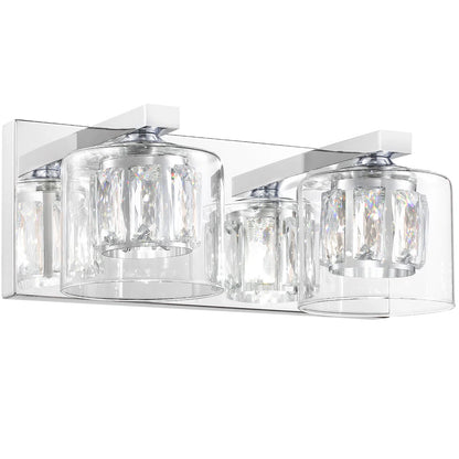 Kolt Chrome Traditional 2-Light Bathroom Vanity Light