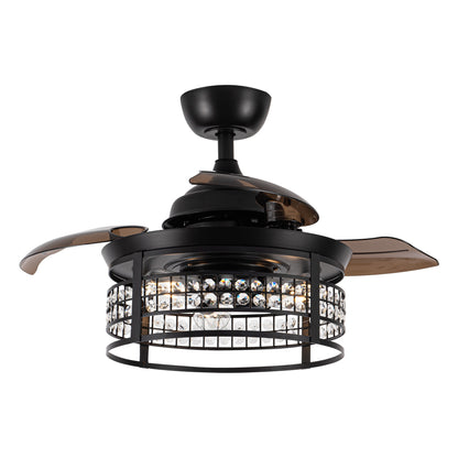 36" 3-Blade 3-Light Modern Fandelier Ceiling Fan with Light