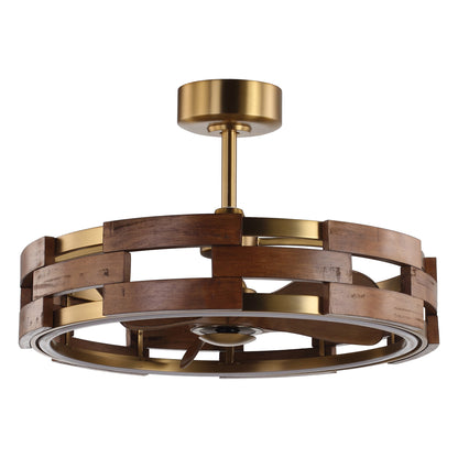 28" Perimost 6-Speed Gold LED Ceiling Fan