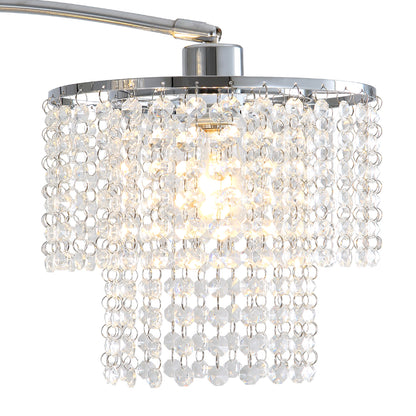 Brio 80" 5-Light Modern Crystal Arc Floor Lamp