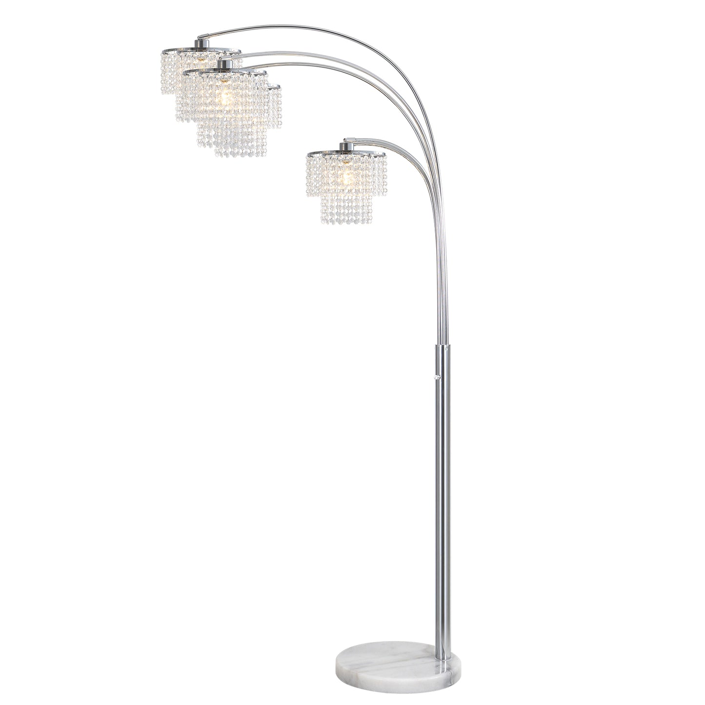 Brio 80" 5-Light Modern Crystal Arc Floor Lamp