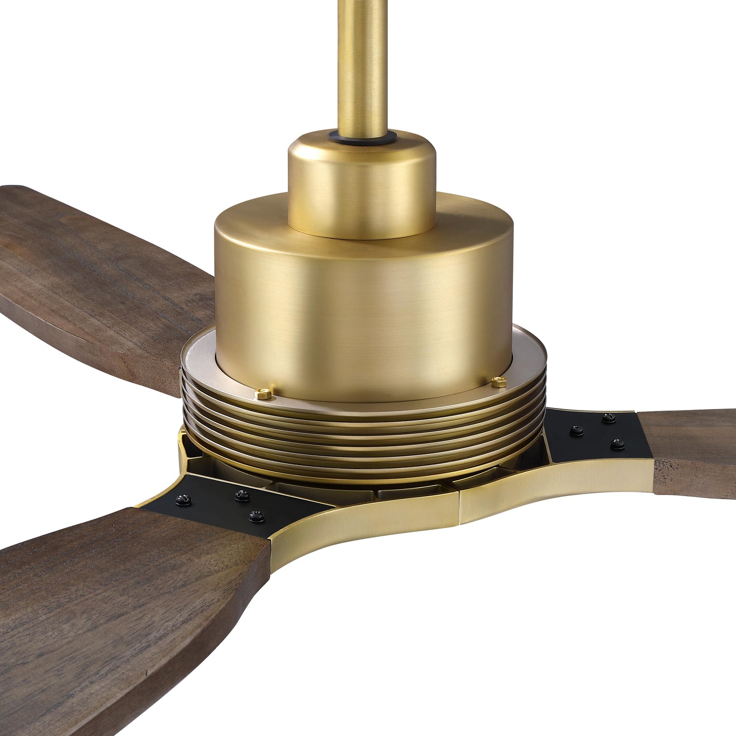 56" Gold Farmhouse Ceiling Fan with Light & Remote – 5-Blade, Quiet DC Motor, Indoor/Outdoor