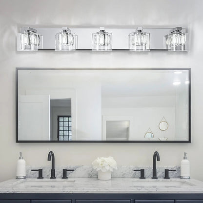 Kolt Chrome Traditional 5-Light Bathroom Vanity Light