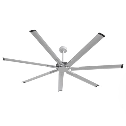 Ceiling Fan Modern 100" Industrial 7-Blade Silver Metal