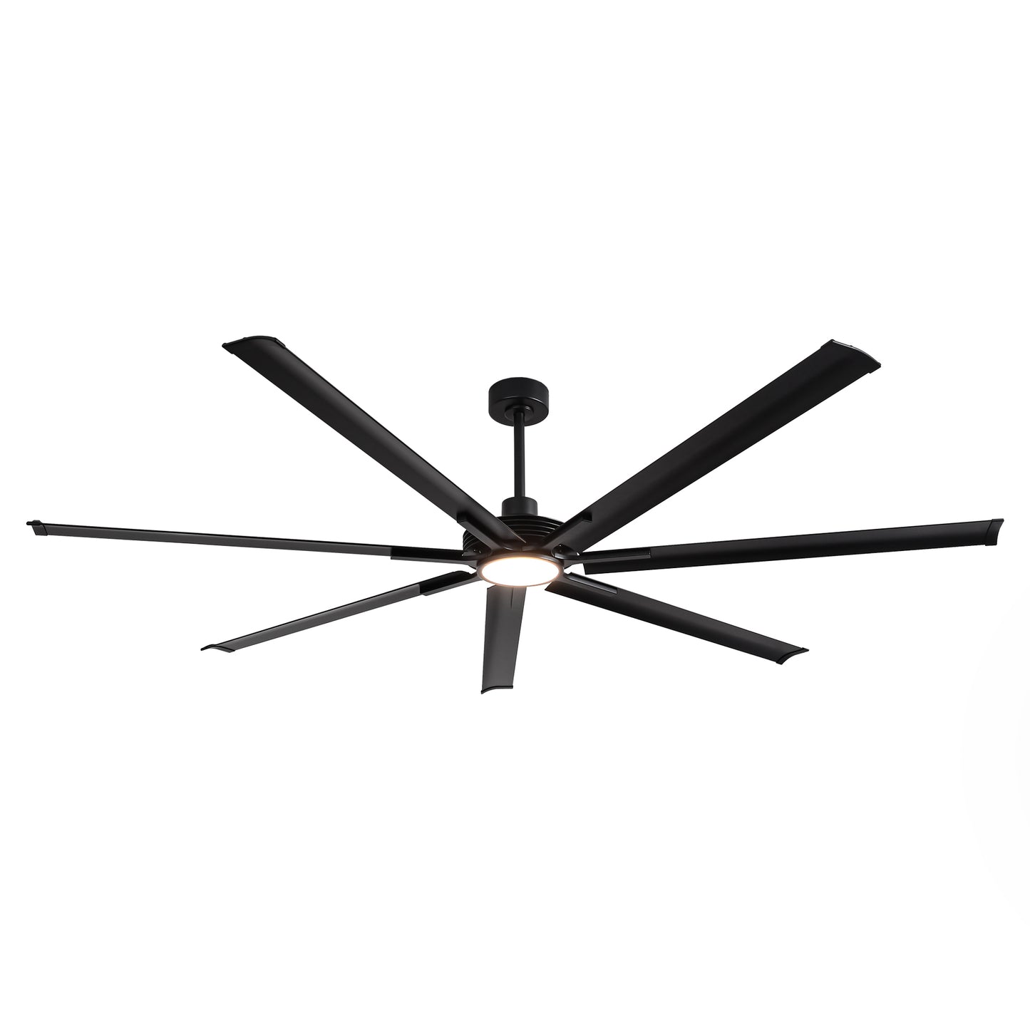 Ceiling Fan Industrial 84" Modern Black 7-Blade LED Light