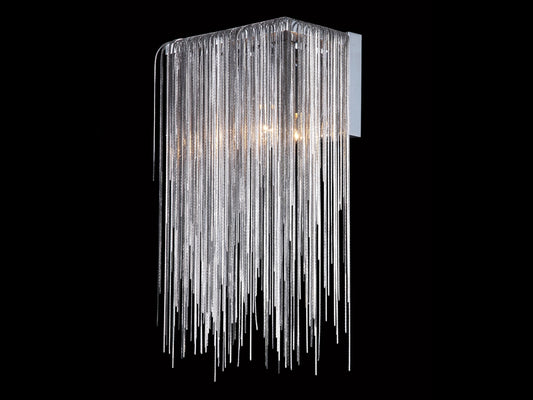 Fountain Ave Chrome Statement Chain Wall Sconce