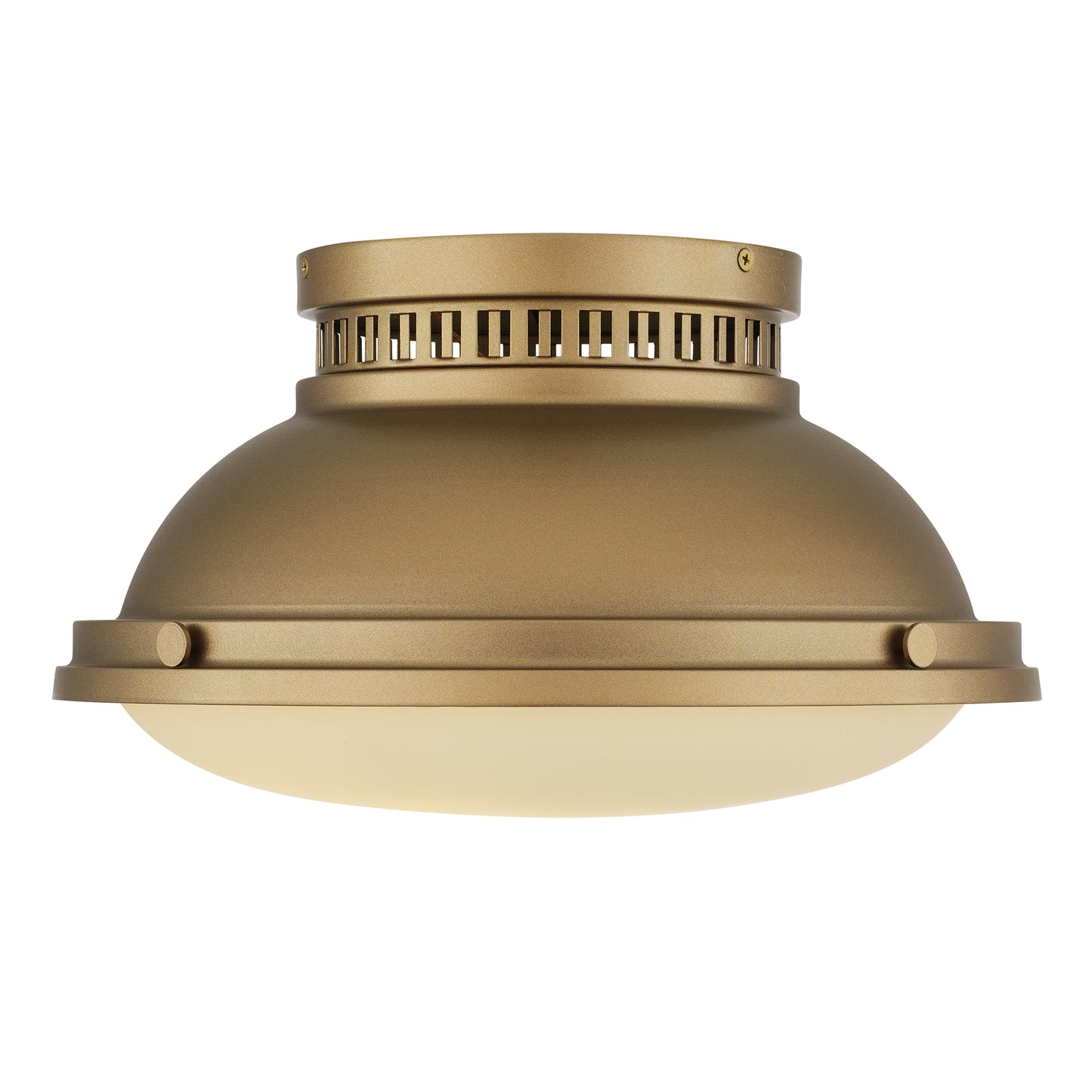 Halo 2-Light 14" Polished Brass Flush Mount Ceiling Light
