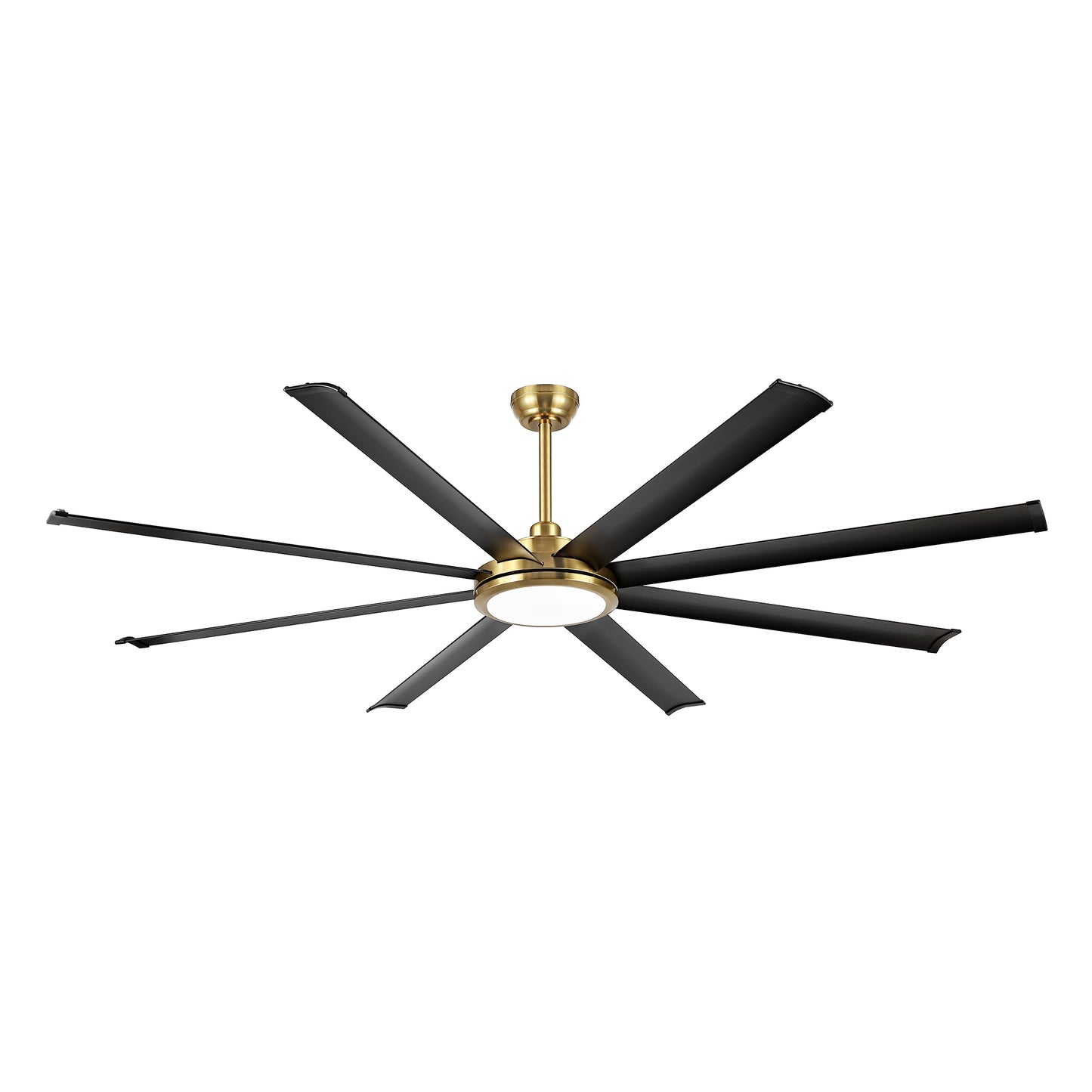 80" Gold and Black Ceiling Fan with LED Light and Remote – 8-Blade Large Room Fan