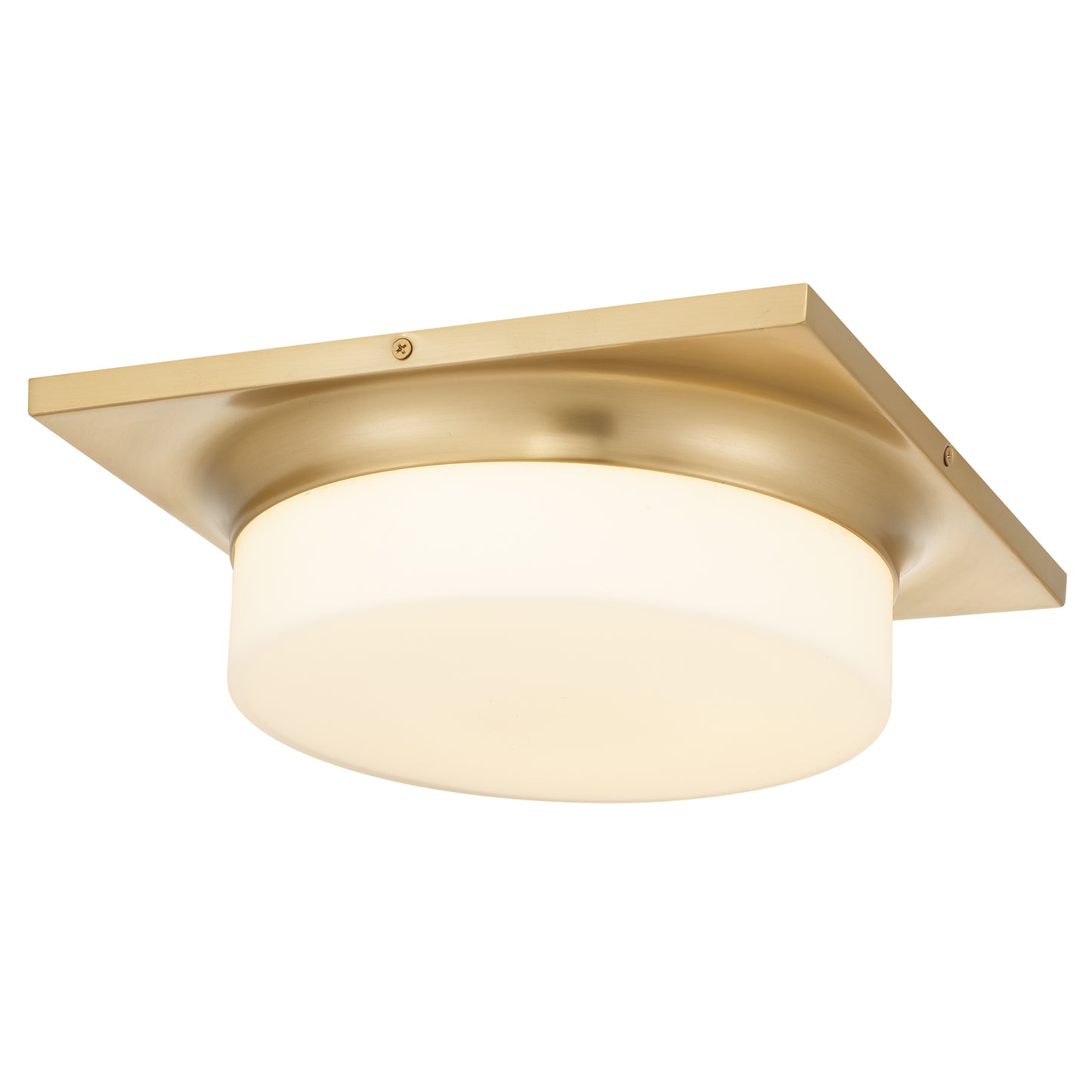 Aura 13" Antique Brass LED Flush Mount Ceiling Light