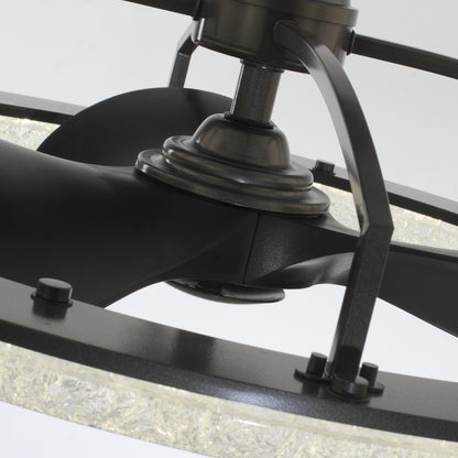 32" Perimost Modern Black LED Ceiling Fan