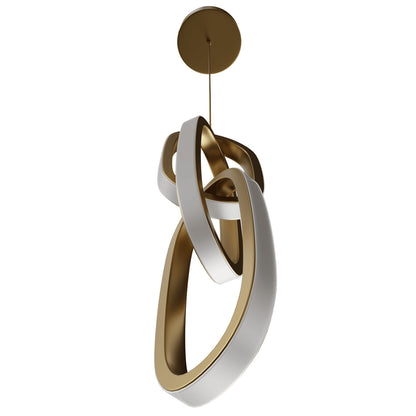 Circa Modern Gold Looping 3 Ring LED Pendant Light