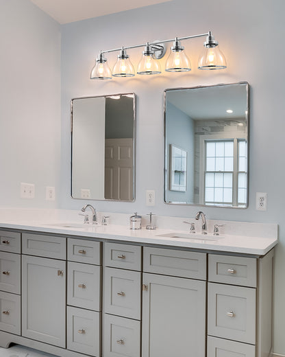 Hermosa Polished Nickel 5-Light Bathroom Vanity Light
