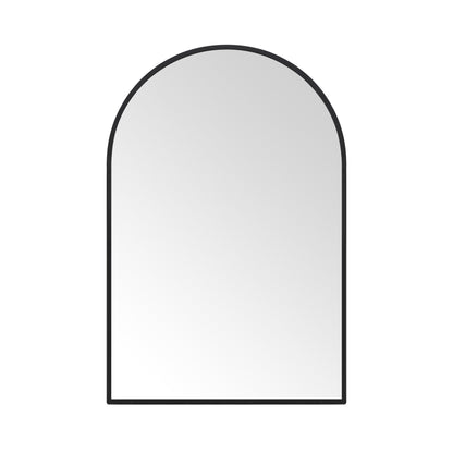 Wall Mirror 24x36" Modern Black Framed Arched Design