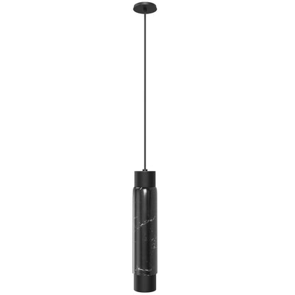 Cicada 1-Light Black Marble Pendant Light