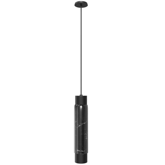 Cicada 1-Light Black Marble Pendant Light