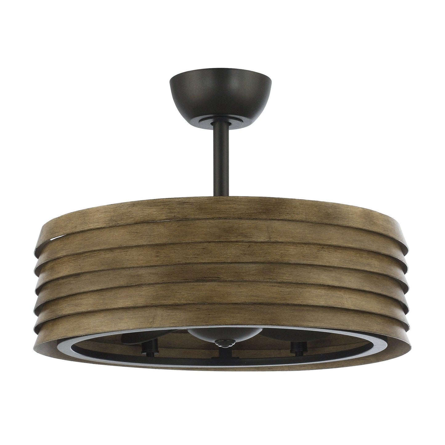 24" Farmhouse Reversible Fandelier Ceiling Fan with Light