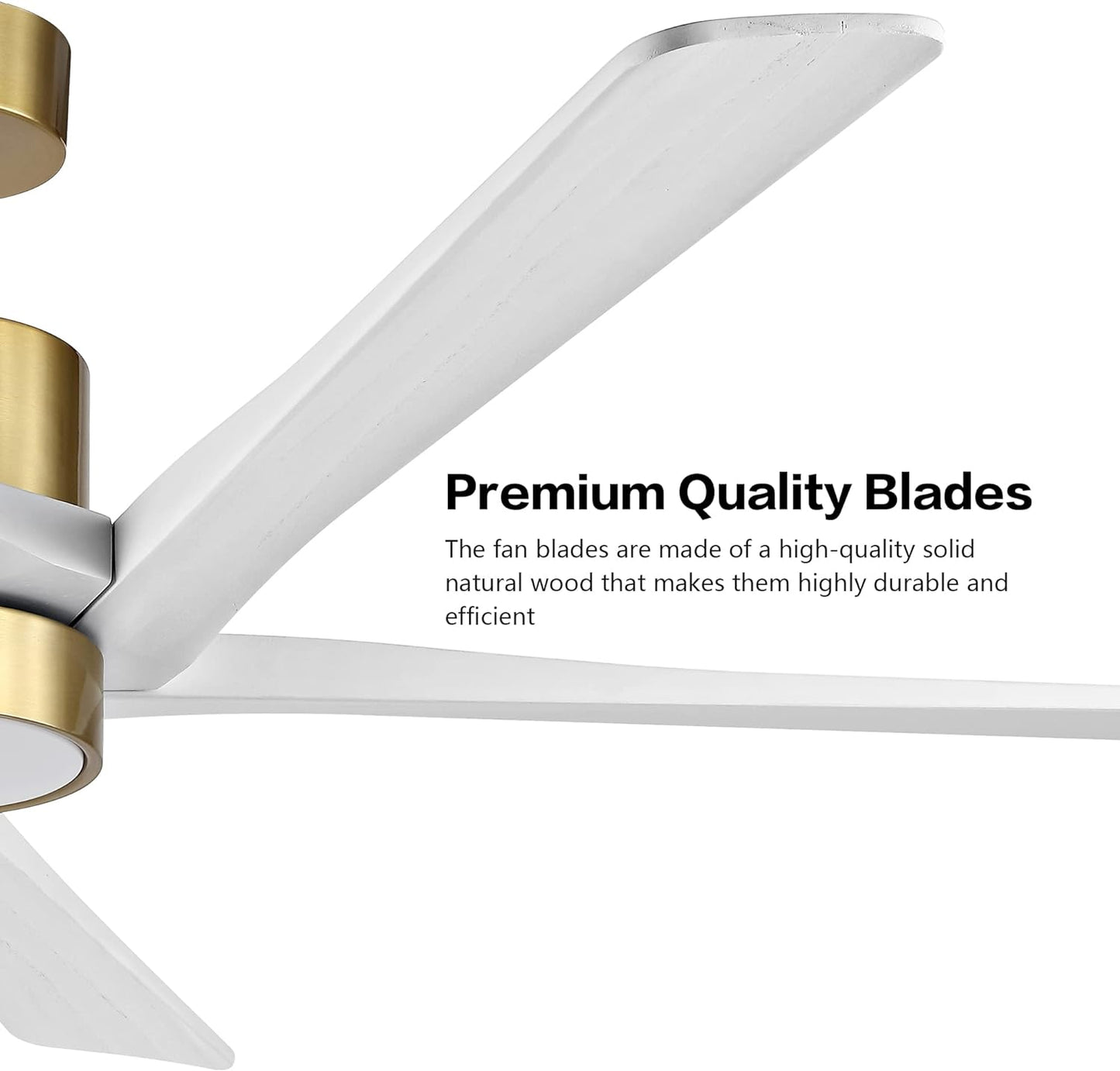 AeroBlade 54" 5-Blade 6-Speed White & Gold Ceiling Fan with Light