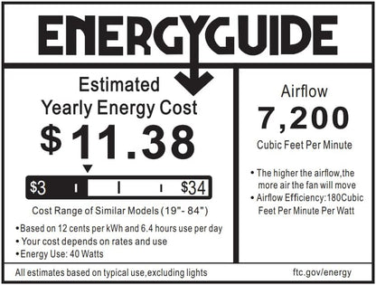 AeroBlade 72" 5-Blade 6-Speed Walnut & Black Ceiling Fan with Light