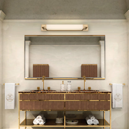 Zenith 28" Antique Brass LED Bathroom Vanity Light
