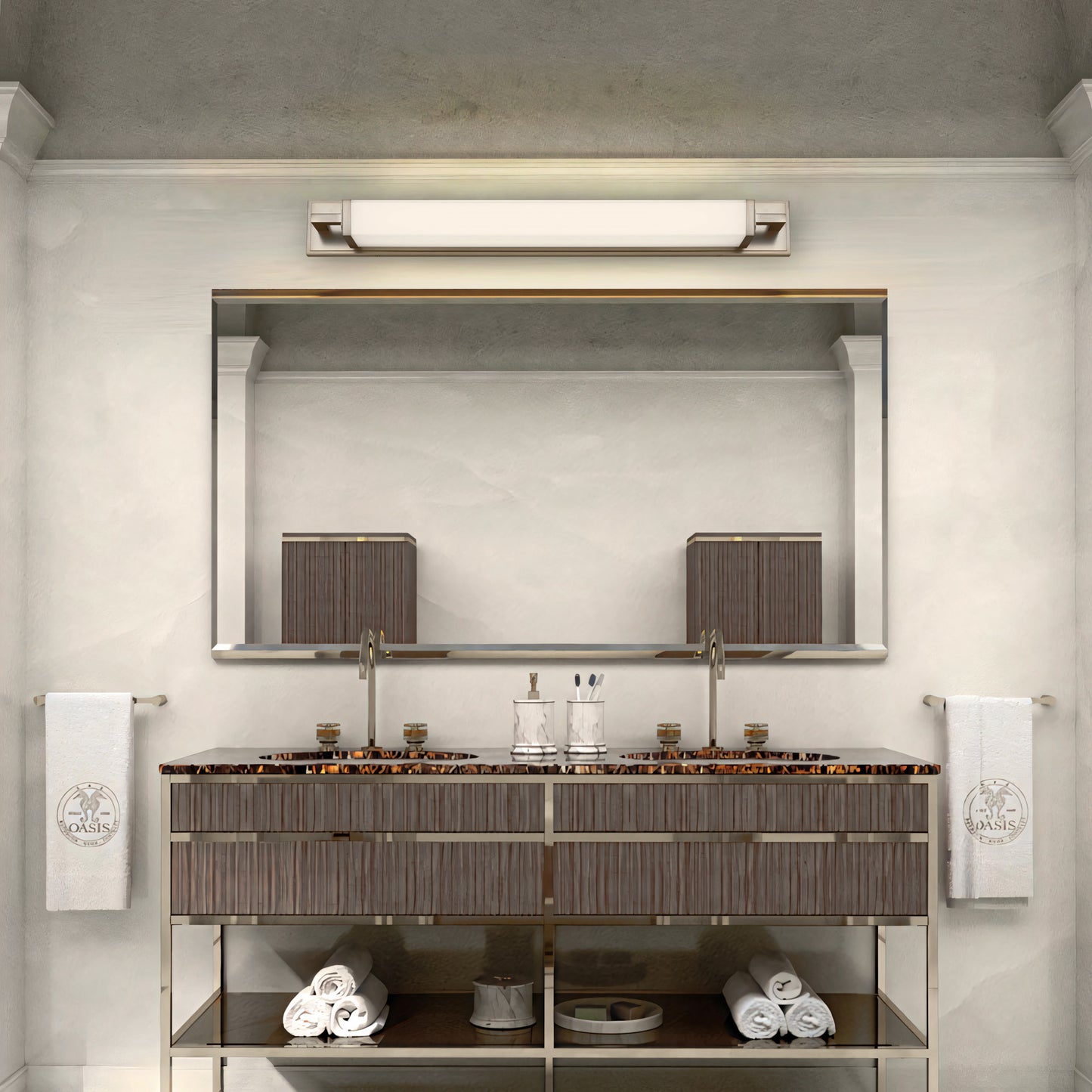 Zenith 34" Brushed Nickel LED Bathroom Vanity Light