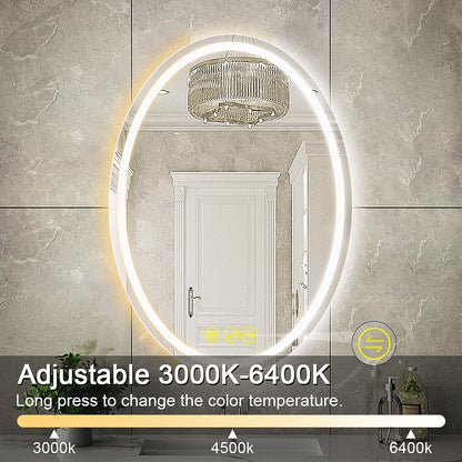 SmartReflex 24x32" Oval Frameless Backlit LED Anti-Fog Dimmable Bathroom Vanity Mirror (Copy)