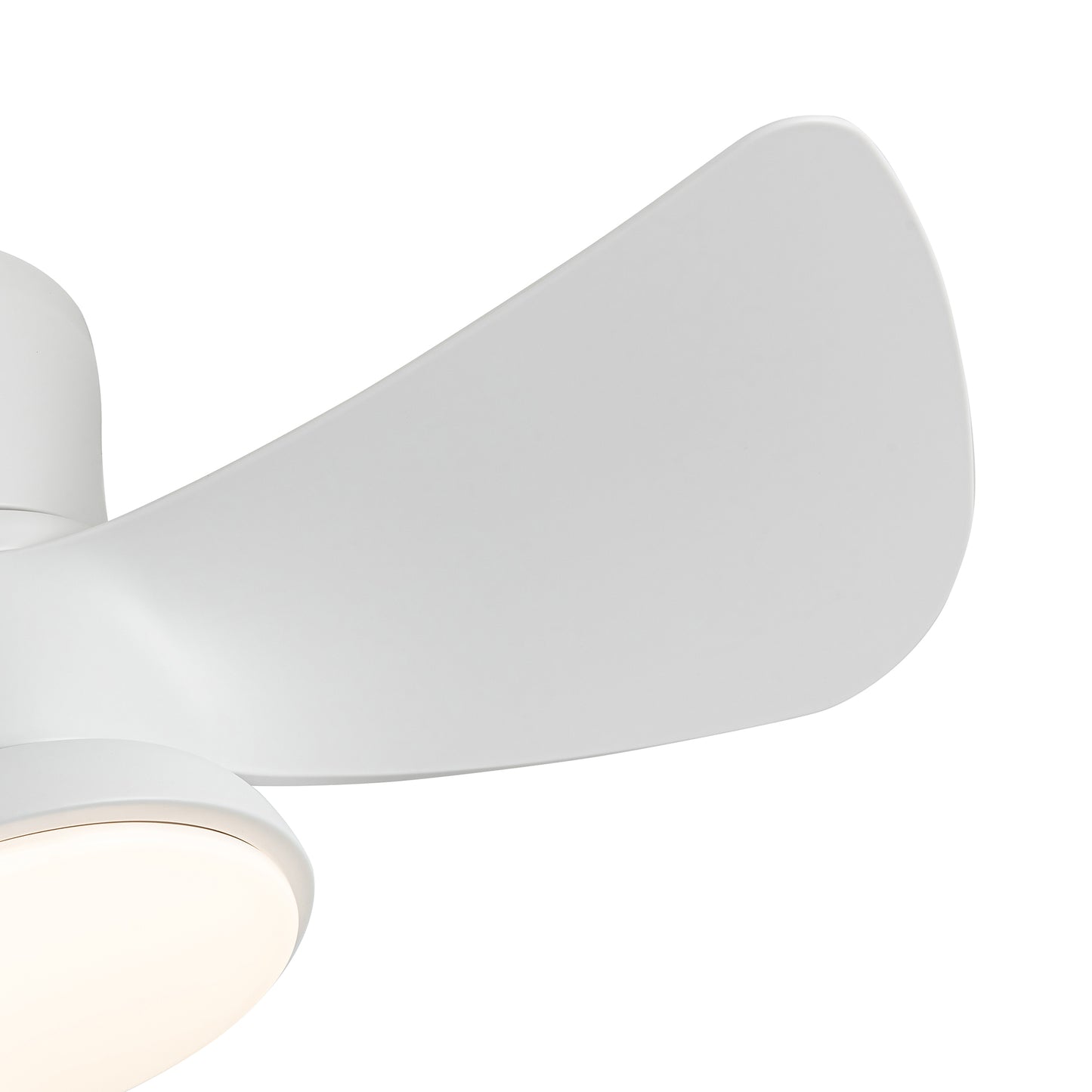 BreezeLite 31" Modern White Flush Mount LED Ceiling Fan