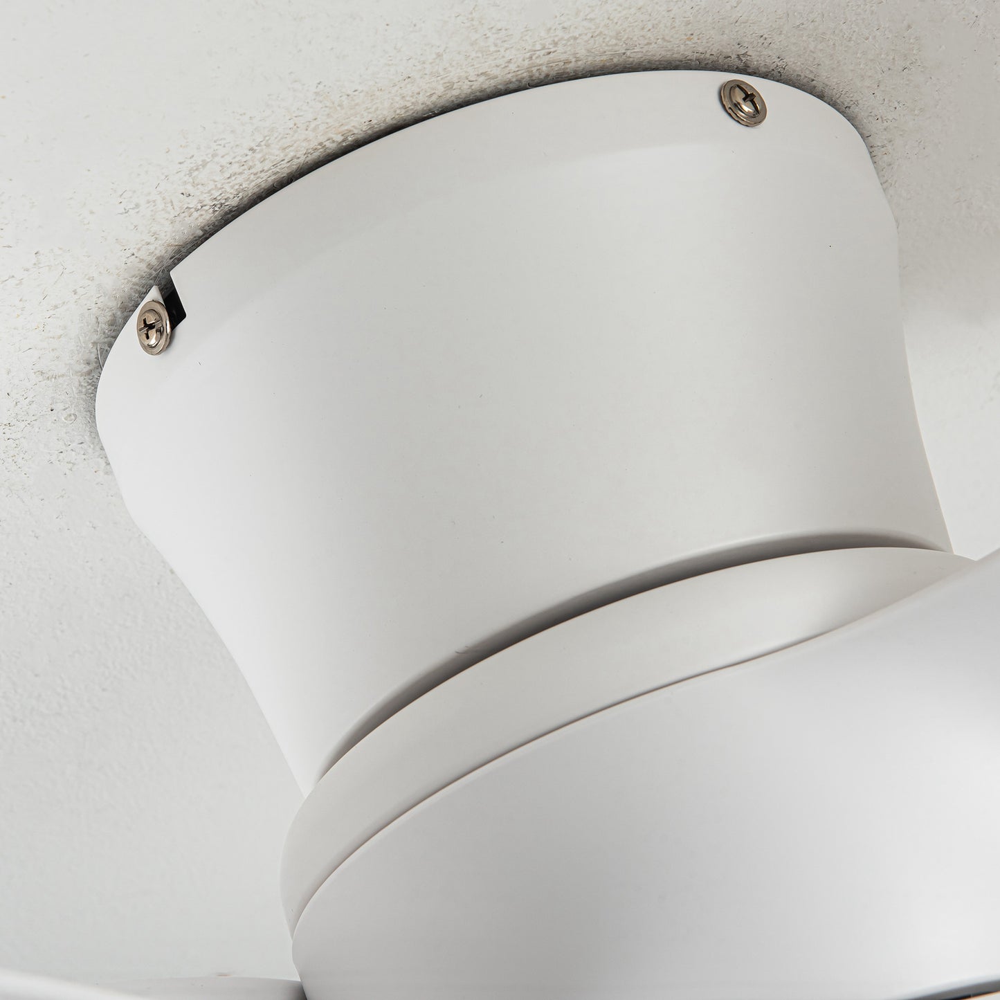 BreezeLite 31" Modern White Flush Mount LED Ceiling Fan