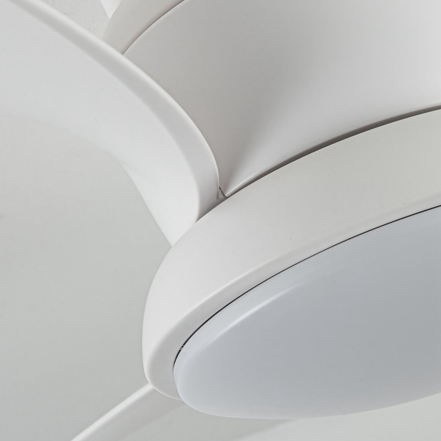 BreezeLite 31" Modern White Flush Mount LED Ceiling Fan