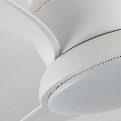 BreezeLite 31" Modern White Flush Mount LED Ceiling Fan