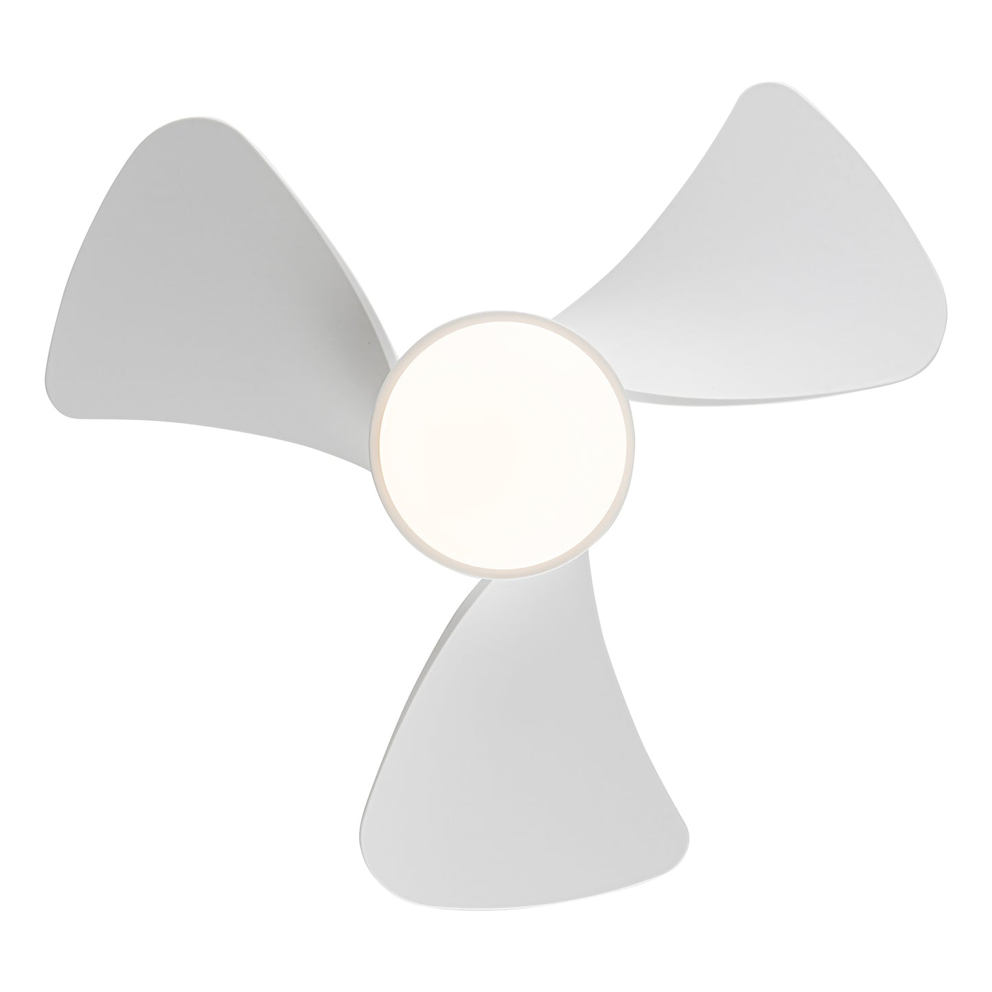 BreezeLite 31" Modern White Flush Mount LED Ceiling Fan