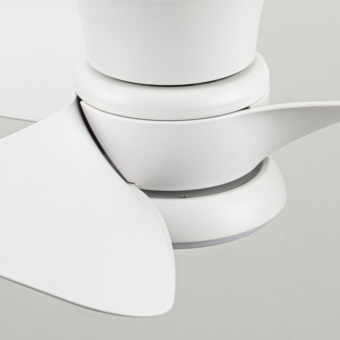 BreezeLite 31" Modern White Flush Mount LED Ceiling Fan