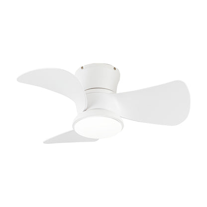 BreezeLite 31" Modern White Flush Mount LED Ceiling Fan