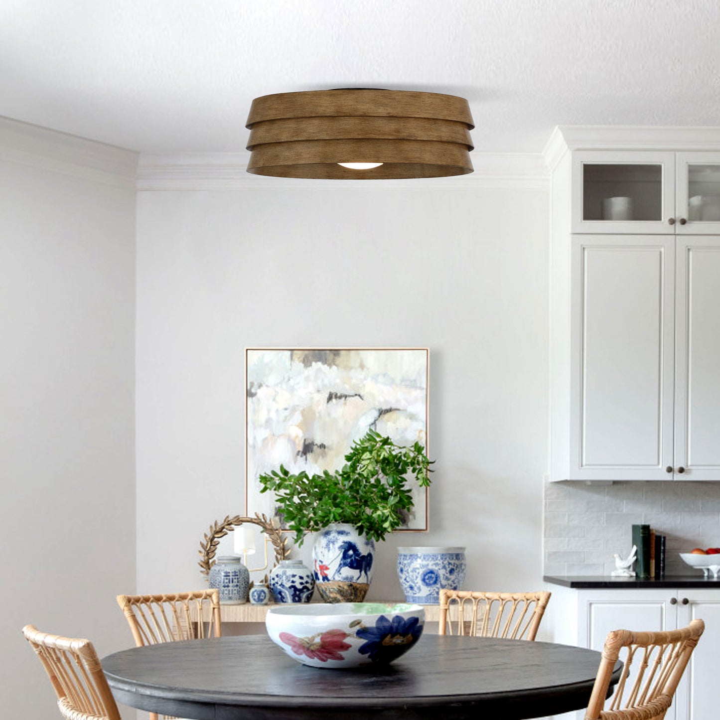 22" Farmhouse Ceiling Fan with LED Light