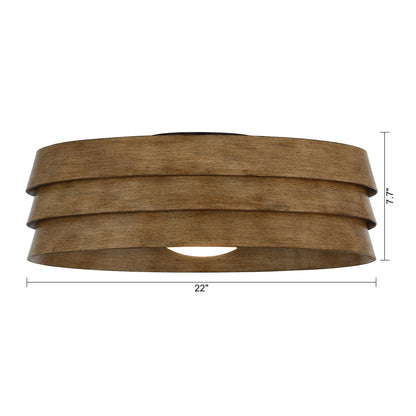 22" Farmhouse Ceiling Fan with LED Light