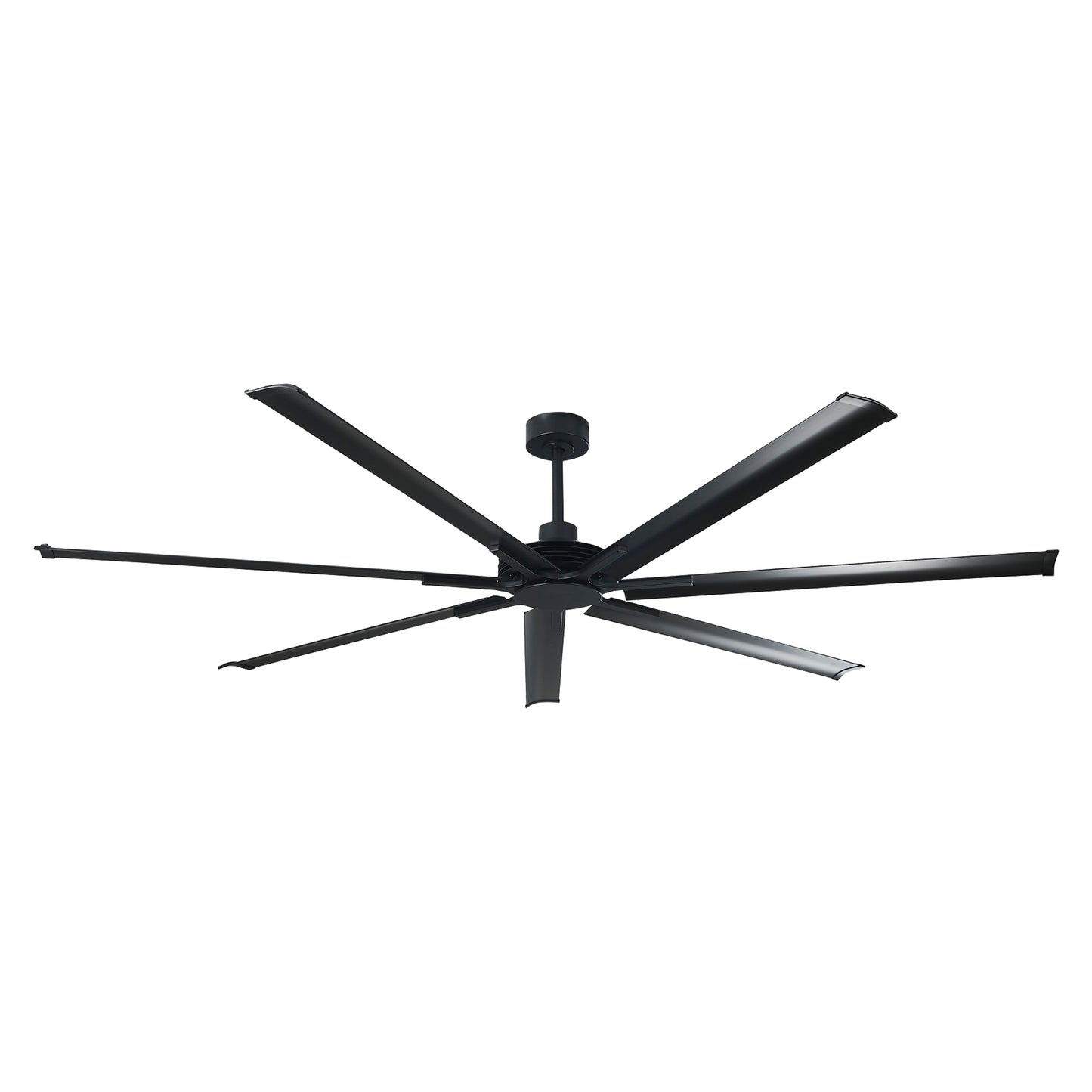 Ceiling Fan Modern 100" Industrial 7-Blade Black Metal