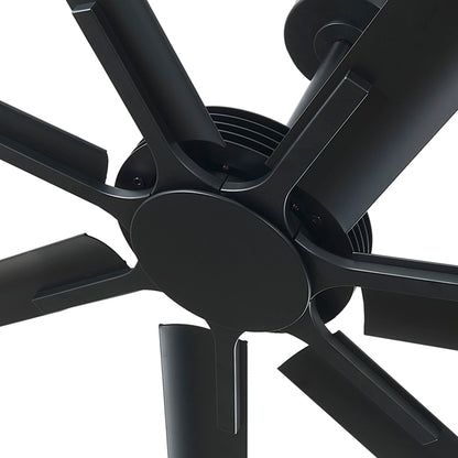 Ceiling Fan Modern 100" Industrial 7-Blade Black Metal