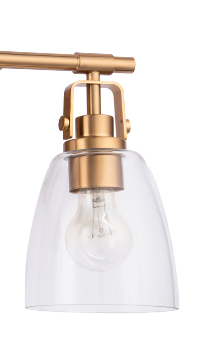 Brilliance Modern Farmhouse 2-Light Gold Vanity Light