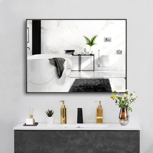 Reflections Sleek Modern Aluminum Framed Wall Mirror