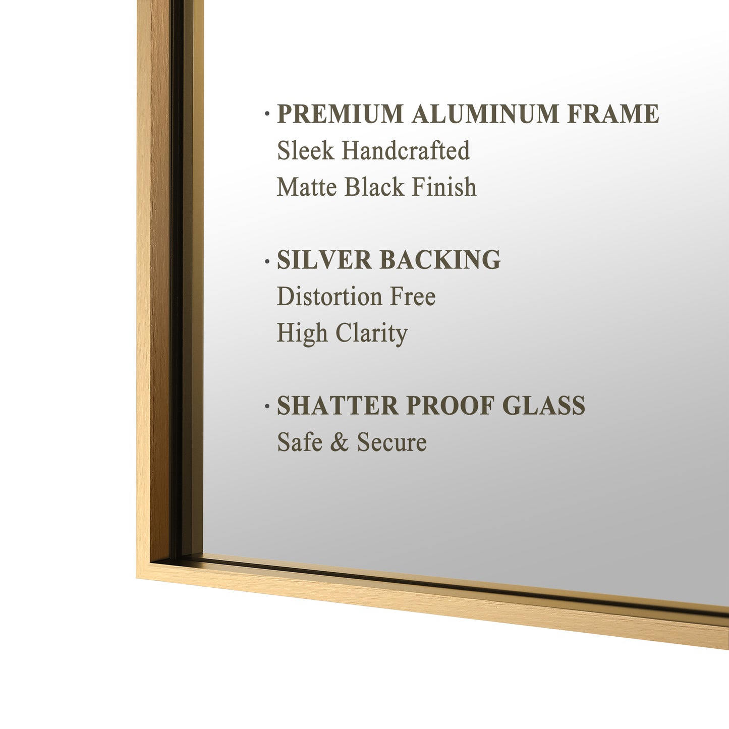 Reflections Sleek Modern Aluminum Framed Wall Mirror