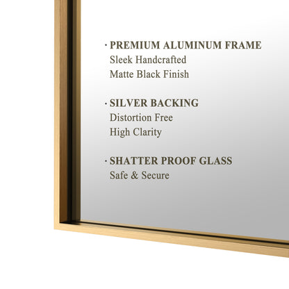 Reflections Sleek Modern Aluminum Framed Wall Mirror
