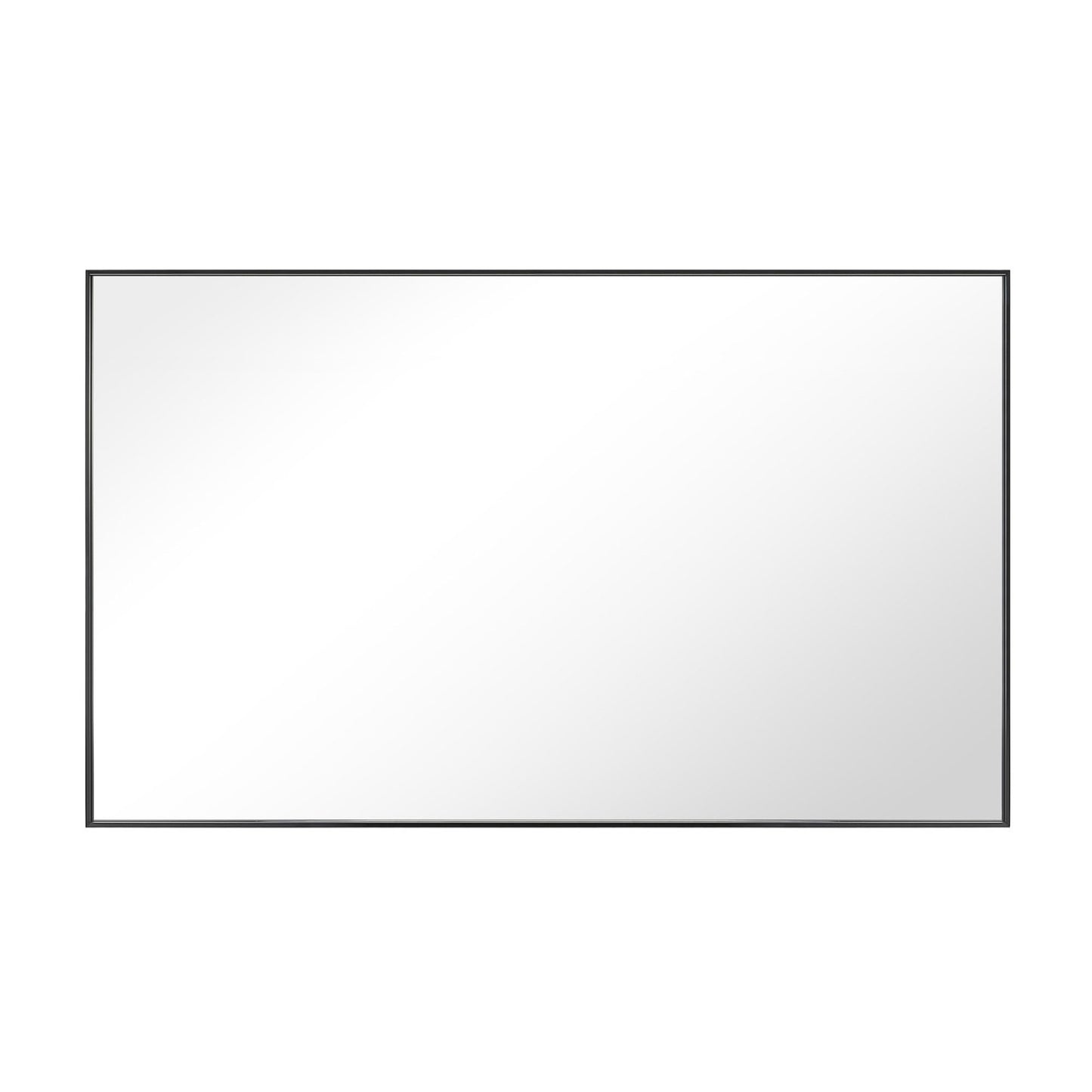Reflections Sleek Modern Black Aluminum Framed Wall Mirror