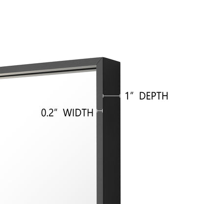 Reflections Sleek Modern Black Aluminum Framed Wall Mirror