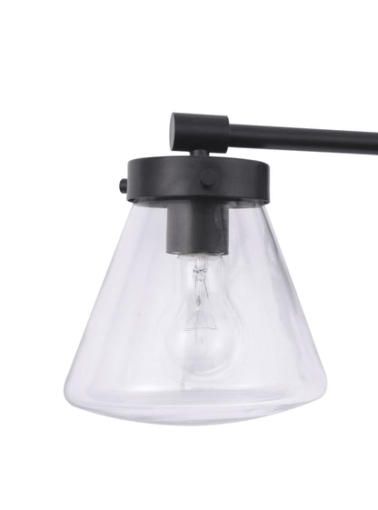 Gleam Modern Farmhouse 3-Light Black Vanity Light