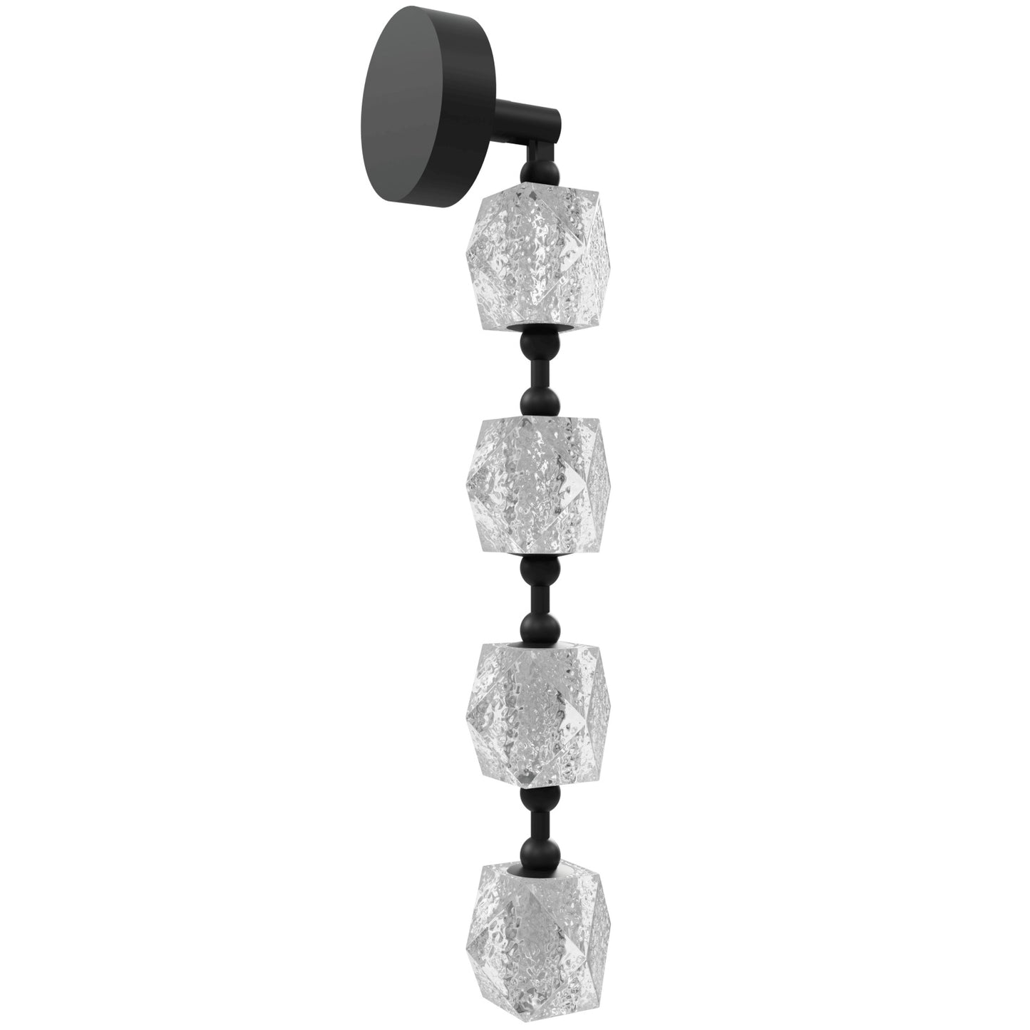 Beluga 4-Light Modern Black LED Wall Sconce
