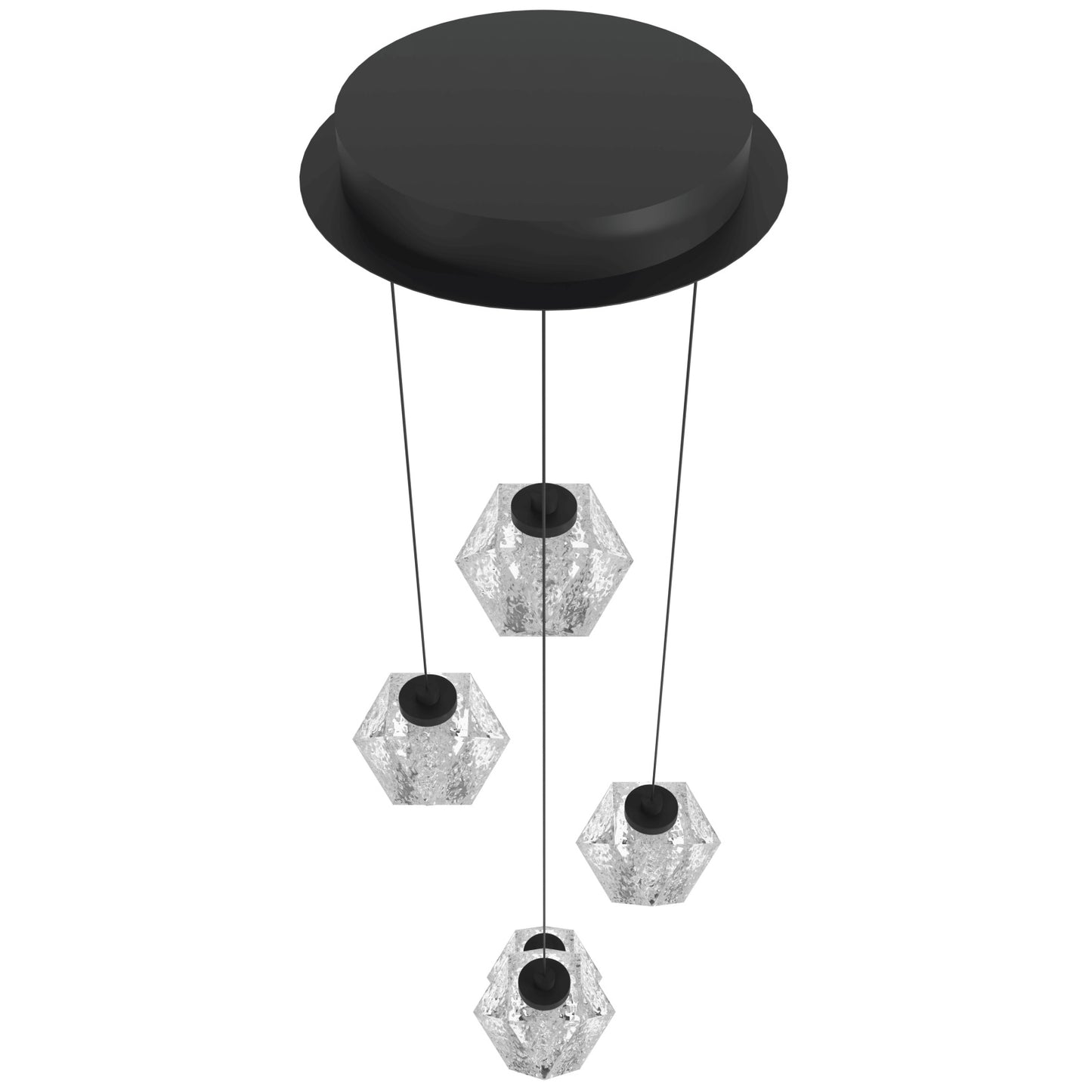 Beluga 5-Light Modern Black LED Pendant Light