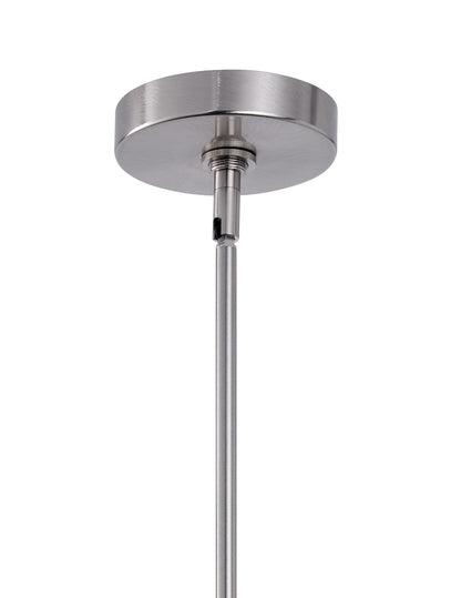 Kara Farmhouse 1-Light Textured Glass Nickel Pendant Light