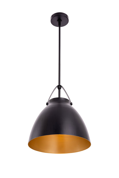 Loft Modern 1-Light Black Metal Pendant Light