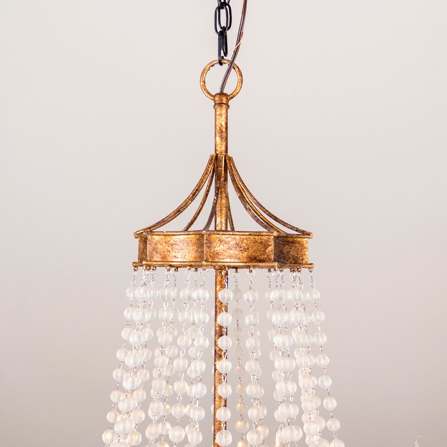 Lusteria 27" Rustic Gold 8-Light Candle Style Empire Chandelier