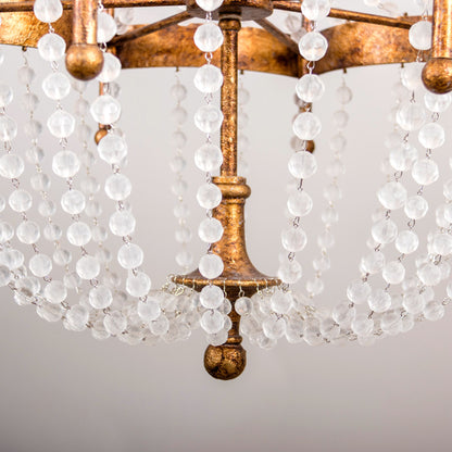 Lusteria 27" Rustic Gold 8-Light Candle Style Empire Chandelier