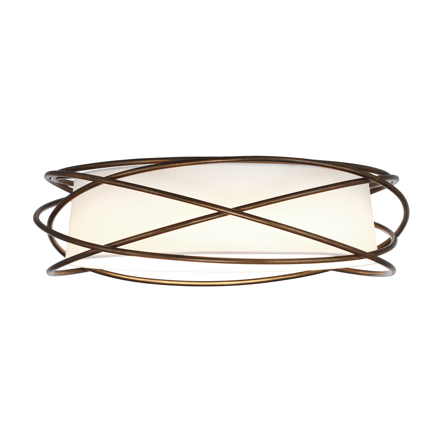 Lusteria 20" Brown Modern LED Flush Mount Ceiling Light